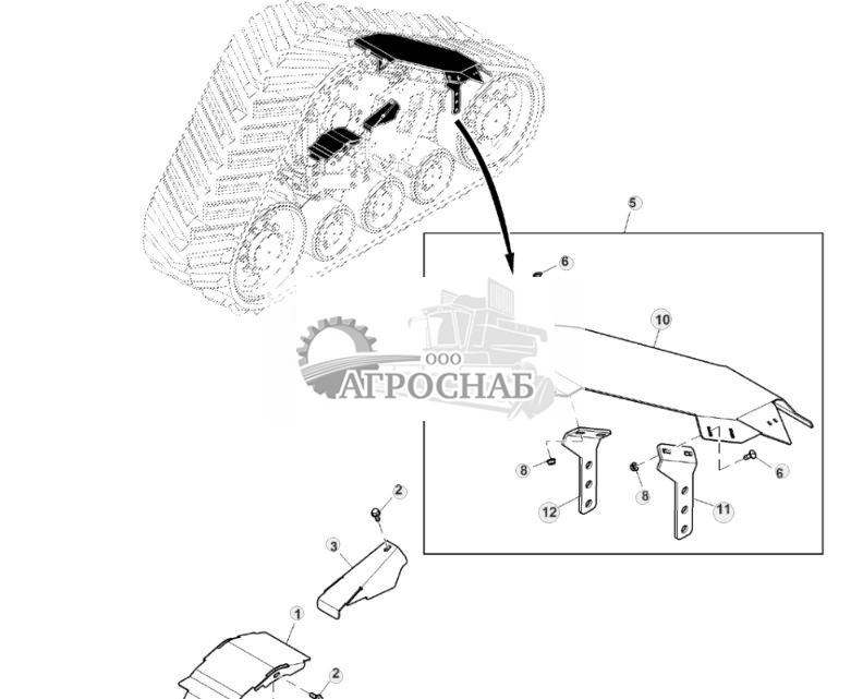 Крышка гусеницы, левая сторона - ST832853 331.jpg